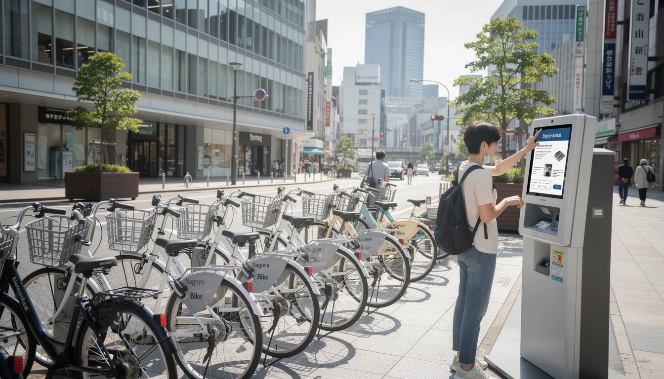 修理待ちの自転車が並ぶ店先