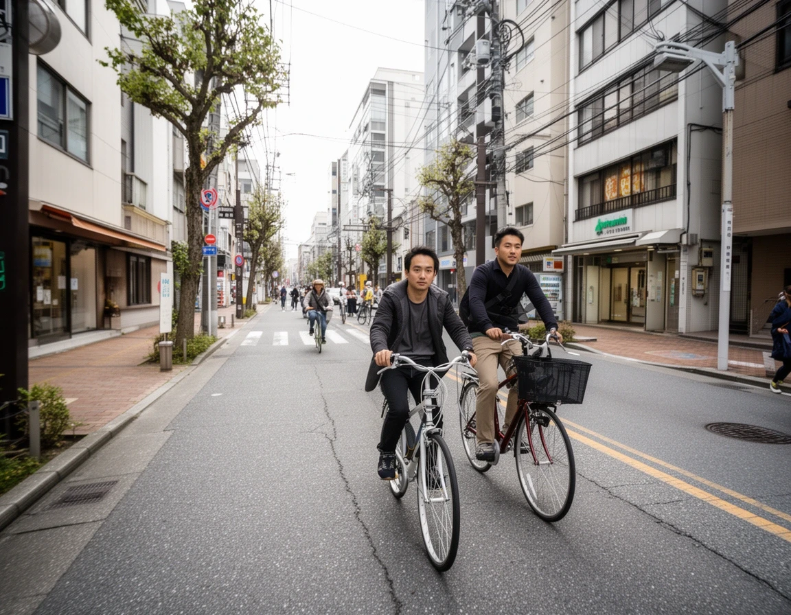 整備完了した自転車を引き渡す様子